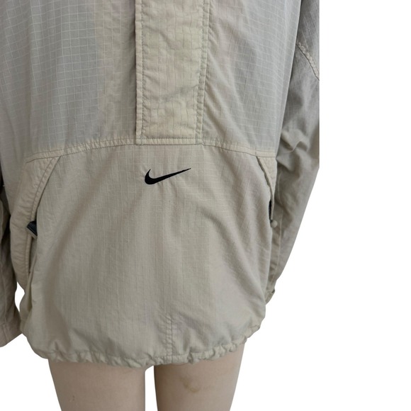 Vintage Nike Center Check Anorak Jacket Pullover Windbreaker Hooded Mens Medium - Picture 5 of 12